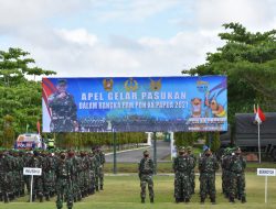 Danrem 174 Merauke Pimpin Apel Gelar Pasukan Pengamanan PON XX Tahun 2021 Di Wilayah Kabupaten Merauke