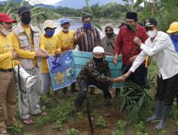 Workshop Nagari Aia Gadang Tangguh Bencana Banjir, Gerakan Tanam Bibit Bambu Dipinggir Sungai Batang Saman