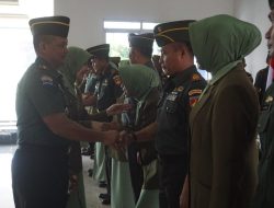 Dandim 0736/Batang Pimpin Korp Raport Serah Terima Jabatan Danramil