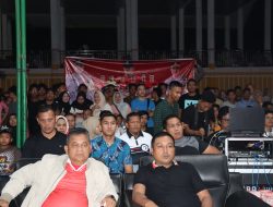 Polres Aceh Tamiang Beserta Forkompinda Nobar Pertandingan Semifinal Piala Asia U-23