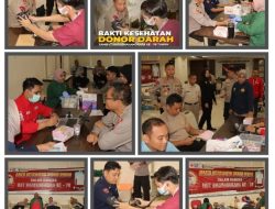 Sambut Hari Bhayangkara ke-78: Dokkes Polres Metro Jakarta Barat dan PMI Gelar Bakti Kesehatan Donor Darah