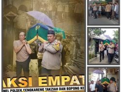 Personel Polsek Cengkareng Takziah dan Bopong Keranda Anggota Citra Bhayangkara yang Meninggal Dunia