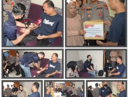 Wujud Kepedulian Anggotanya, Polres Metro Jakarta Barat Anjangsana Kerumah Anggota Yang Sakit Menahun