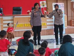 Binmas Polres Magelang Kota Beri Edukasi Keselamatan Berlalu Lintas Kepada Anak Usia Dini