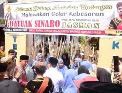 Bupati Padang Pariaman Hadiri Malewakan Gala Datuak Sinaro, Teguhkan Kebersamaan Pemerintah dan Adat Minangkabau