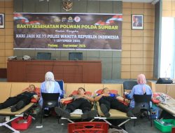 Dalam Rangka Hari Jadi ke-77, Polwan Polda Sumbar Laksanakan Bakti Kesehatan Donor Darah