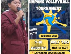 Warga Antusias Padati Lapangan Garagah, Turnamen Voli Putri Resmi Bergulir