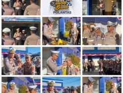 Dirlantas Polda Sumbar Kombes Pol Reza Chairul Akbar Didampingi Wadirlantas AKBP Yudho Huntoro Gelar Apel Pagi dan Syukuran Ultah Personel