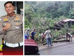 Kolaborasi Polisi dan Warga, Dipimpin Kasat Lantas IPTU A. Agung Ngurah Santa Subrata, Arus Jalinsum Sijunjung Kembali