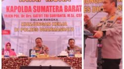 Kapolda Sumbar Disambut Kapolres Dharmasraya, Pesan Humanis Jadi Penekanan