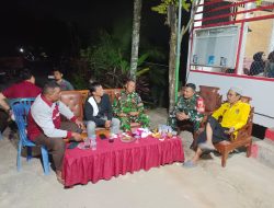 SERKA ISWADI TURUN LANGSUNG KOMSOS DAN PANTAU POS KAMLING BERSAMA BABINTER TNI AU DI KELURAHAN AIR TAWAR BARAT