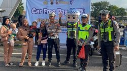 Satlantas Polres Batang Edukasi Masyarakat Soal Keselamatan Berlalu Lintas di CFD