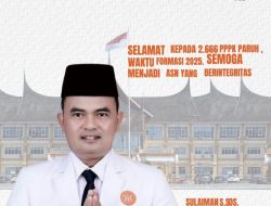 Sulaiman Apresiasi Pelantikan 2.658 PPPK Paruh Waktu di Pasaman Barat