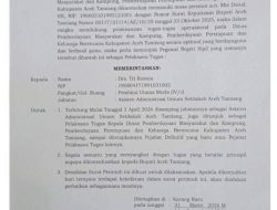 Pelaksana Tugas di Empat Instansi Pemkab Aceh Tamiang Ditetapkan