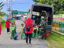 Serda Jeki Efendi Koramil 01/PBU Pastikan Keamanan Siswa Saat Belajar di Alam Terbuka