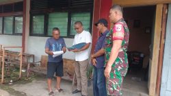 Humanis dan Persuasif, Babinsa UKS Dampingi Warga Dalam Proses Penataan Kawasan Pembangunan Gerai KMP
