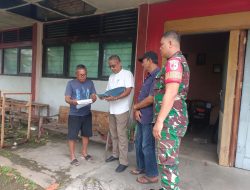 Humanis dan Persuasif, Babinsa UKS Dampingi Warga Dalam Proses Penataan Kawasan Pembangunan Gerai KMP