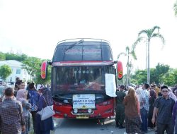 Bergabung dalam Kloter 13, Calon Jamaah Haji Aceh Tamiang Diberangkatkan Menuju Banda Aceh
