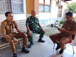Sertu Bastian Bergerak Cepat Koordinasi dengan Kasi Trantib Bahas Penataan Pedagang Kaki Lima di Wilayah Binaan