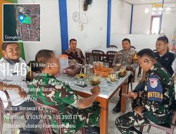 Sertu Maiko Muriyanto Perkuat Sinergi Komsos Bersama Lurah Flamboyan Baru Demi Lingkungan Bersih dan Aman