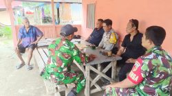 Serka Iswadi Perkuat Sinergi Komsos Bersama Bhabinkamtibmas dan Babinter AU Bahas Normalisasi Sungai di Koramil 01/PBU
