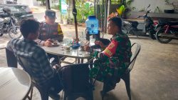 Serka Jamarin Babinsa Ulak Karang Utara Perkuat Kekompakan Bersama Bhabinkamtibmas di Wilayah Koramil 01/PBU