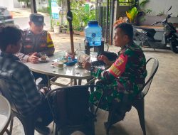 Serka Jamarin Babinsa Ulak Karang Utara Perkuat Kekompakan Bersama Bhabinkamtibmas di Wilayah Koramil 01/PBU