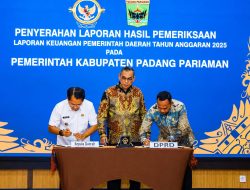 Di Bawah Kepemimpinan John Kenedy Azis, Padang Pariaman Pertahankan Opini WTP Ke-13