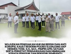 Wujudkan Penegakan Hukum Bersih, Kasatreskrim Polres Sijunjung AKP Hendra Yose Pimpin Apel Penguatan Integritas Penyidik
