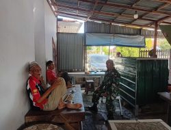 Sertu Bastian Laksanakan Komsos Bersama Masyarakat, Perkuat Silaturahmi dan Kedekatan dengan Warga