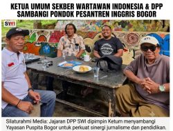 Bangun Sinergi, Pimpinan SWI Pusat Kunjungi Pesantren Inggris Assalam Bogor