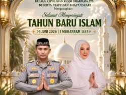 AKBP Kartyana Widyarso Wardoyo Putro Bersama Bhayangkari Dharmasraya Serukan Nilai Muharram untuk Memperkuat Persatuan Umat