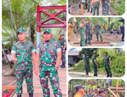 Danrem 032/Wirabraja Aji Mimbarno Turun Langsung Tinjau Jembatan, Jalan dan Sekolah dalam Bakti TNI AD di Mentawai