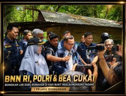 Operasi Senyap BNN RI, Polri dan Bea Cukai Berbuah Hasil, Pabrik Sabu Tersembunyi di Indarung Digulung
