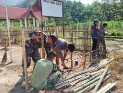 TNI Bersama Rakyat, Satgas TMMD Ke-129 Percantik Lingkungan TK Jorong Buluh Kasok Lima Puluh Kota