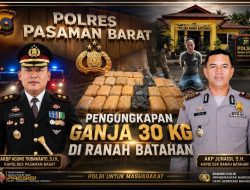 Kapolres Pasaman Barat Apresiasi Jajaran Polsek Ranah Batahan Usai Pengungkapan Kasus Dugaan Ganja Siap Edar
