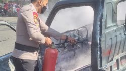Mobil Pikap Terbakar Usai Tabrak Truk di Cluwak Pati, Diduga Korsleting