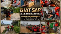 Satbrimob Polda Sumbar Fokus Evakuasi Korban Banjir di Kuranji, Air Pacah, Tunggul Hitam, dan Sungai Sapih
