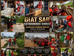 Satbrimob Polda Sumbar Fokus Evakuasi Korban Banjir di Kuranji, Air Pacah, Tunggul Hitam, dan Sungai Sapih