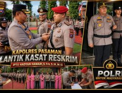 Giat Pelantikan Kasat Reskrim Polres Pasaman, AKBP Adirawa Permana Percayakan Penegakan Hukum kepada IPTU Hadyan Hawari