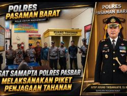 AKBP Agung Tribawanto Atensikan Sat Samapta Polres Pasbar Jaga Keamanan Tahanan di Mapolres Pasaman Barat