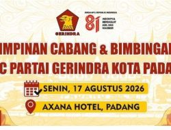 Gerindra Kota Padang Percayakan Kepemimpinan Panitia HUT RI ke-81, Rapimcab, dan Bimtek kepada Kader Muda Rahmat Hidayat A.Md.T (Rai Chaniago)