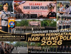 Di Lapangan Apel Mapolres Tanah Datar, Kapolres AKBP Marwan Fajri Pimpin Khidmat Peringatan Hari Juang Polri