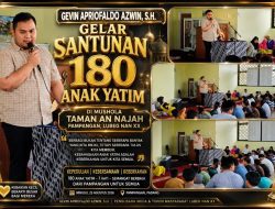 Gevin Apriofaldo Azwin, S.H. Gelar Santunan 180 Anak Yatim di Mushola Tam An Najah Pampangan, Lubeg Nan XX