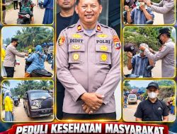 Kabut Asap Selimuti Lubuk Tarok Sijunjung, Kapolsek IPTU Didit Gusbandi Turun ke Jalan Lindungi Warga