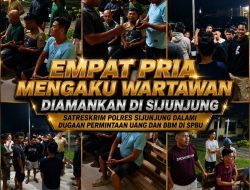 Warga Resah, Empat Pria Mengaku Wartawan Diamankan Polisi di Kawasan SPBU Sijunjung