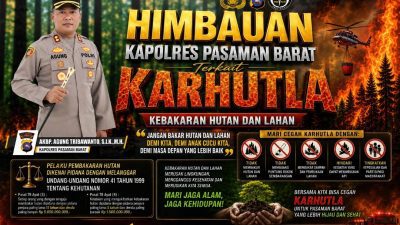 Kapolres Pasaman Barat AKBP Agung Tribawanto Optimalkan Bhabinkamtibmas Cegah Karhutla