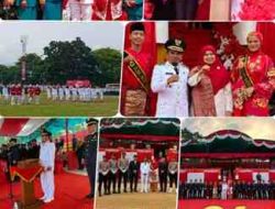 JFP Pimpin Pengibaran, Candra Tutup Prosesi Merah Putih HUT Ke-81 RI di Kabupaten Solok