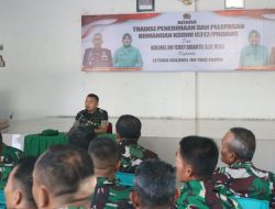 DANDIM 0312/PADANG LETKOL INF. FAIQ FAHMI: LOYALITAS PRAJURIT HARUS DIBUKTIKAN DENGAN TANGGUNG JAWAB