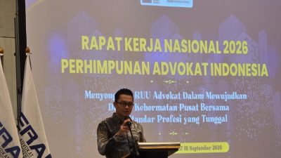 JANGAN SAMPAI PENEGAK HUKUM “GETTING MORE”, ADVOKAT “GETTING LOSS”: Guntur Abdurrahman Dorong Peradi Perkuat Fungsi Penyeimbang dalam Sistem Penegakan Hukum